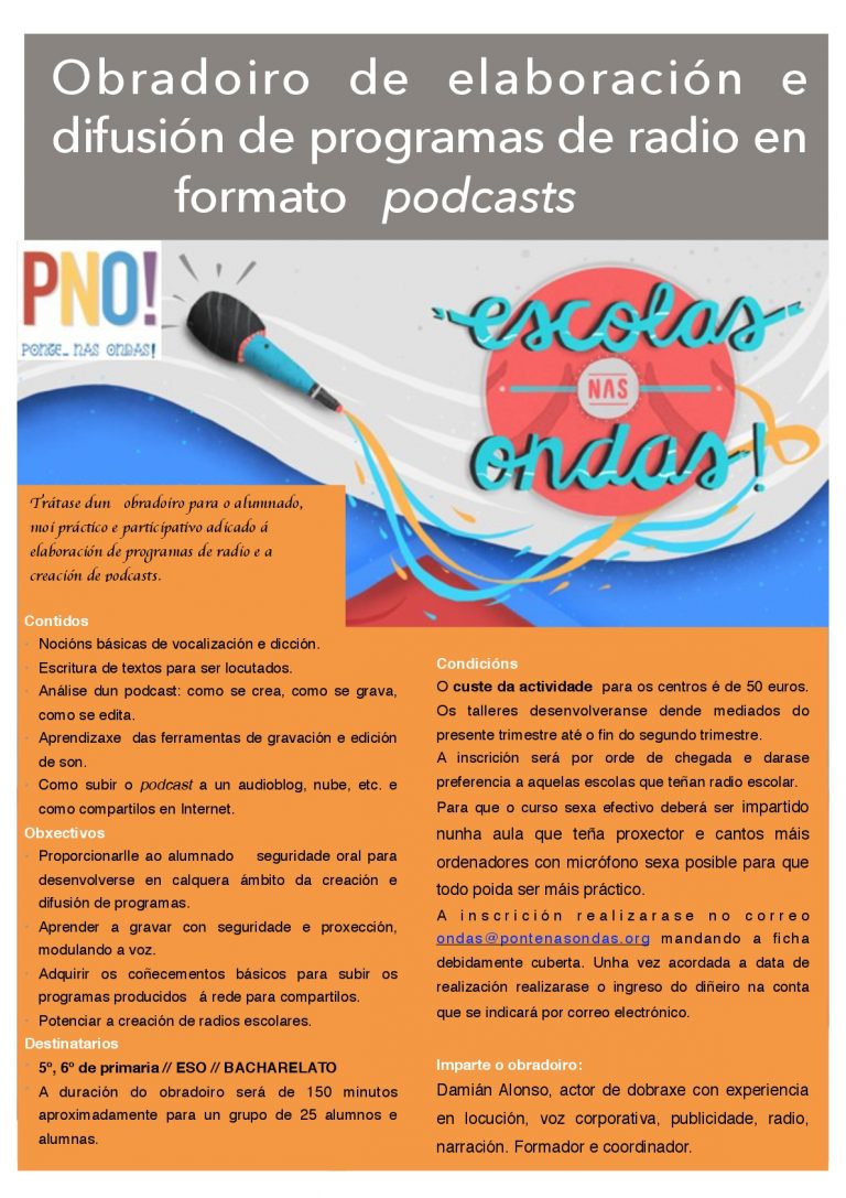 Comezan os obradoiros de podcasts – Escolas Nas Ondas